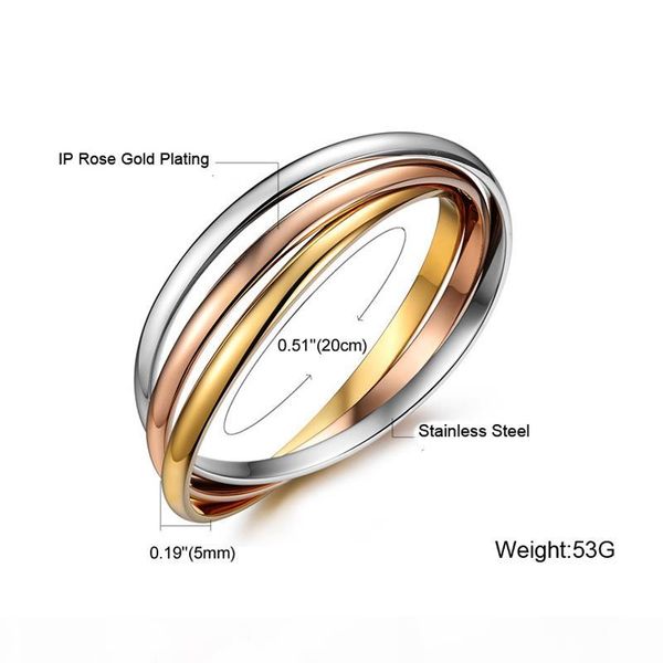 316l stainless steel fashion 3 layer women bangle ladies bracelets girls three color pulseras jewelry, Black 
316l stainless steel fashion 3 layer women bangle ladies bracelets girls three color pulseras jewelry, Black
