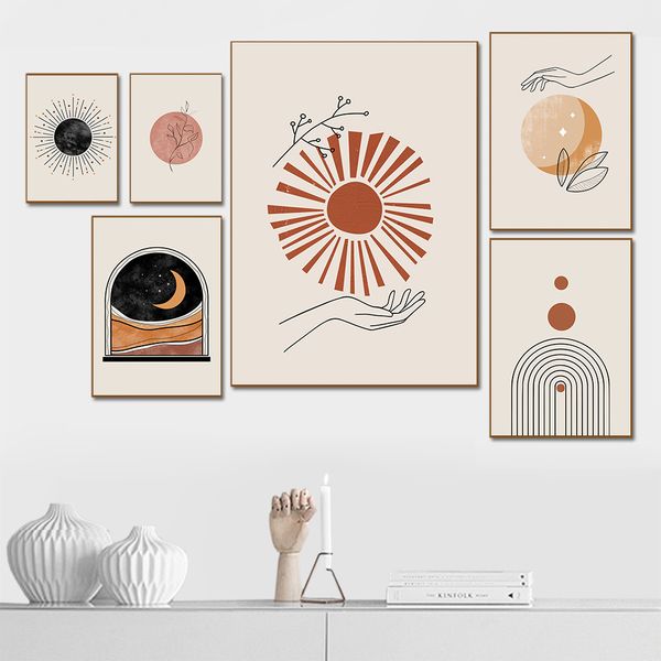 boho celestial hand line wall art mid century abstract sun moon poster beige orange canvas print nordic wall pictures room decor
boho celestial hand line wall art mid century abstract sun moon poster beige orange canvas print nordic wall pictures room decor