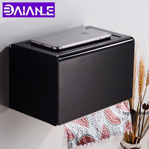 toilet paper holder box with shelf creative aluminum black paper towel holder decorative bathroom roll paper holder wall mounted t200425
toilet paper holder box with shelf creative aluminum black paper towel holder decorative bathroom roll paper holder wall mounted t200425