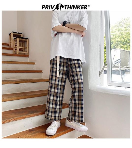 women's pants & capris korean women plaid casual 2021 fashion woman wide leg ankle length hip hop streetwear female, Black;white
women's pants & capris korean women plaid casual 2021 fashion woman wide leg ankle length hip hop streetwear female, Black;white