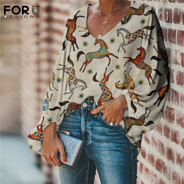 forudesigns black southwest soul horse girls breathable blouses ladies summer soft chiffon lantern sleeved v neck clothing, White
forudesigns black southwest soul horse girls breathable blouses ladies summer soft chiffon lantern sleeved v neck clothing, White