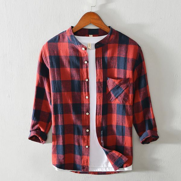 men's casual shirts suehaiwe's style three-quarter sleeved linen shirt men stand collar cotton for brand male chemise camisa, White;black
men's casual shirts suehaiwe's style three-quarter sleeved linen shirt men stand collar cotton for brand male chemise camisa, White;black