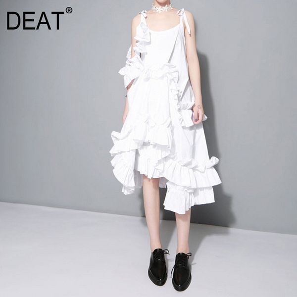 deat 2020 new spring and summer strapless ruffles off the shoulder asymmetrical pullover dress female vestido wk20601, Black;gray
deat 2020 new spring and summer strapless ruffles off the shoulder asymmetrical pullover dress female vestido wk20601, Black;gray