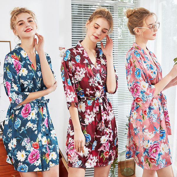 japanese kimono ladies summer mid-sleeve nightgown bathrobe cardigan sleepwear yukata women's imitation silk leisure homewear, Black;red
japanese kimono ladies summer mid-sleeve nightgown bathrobe cardigan sleepwear yukata women's imitation silk leisure homewear, Black;red