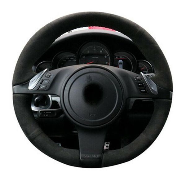 black suede diy car steering wheel cover for porsche macan 718 cayenne panamera
black suede diy car steering wheel cover for porsche macan 718 cayenne panamera