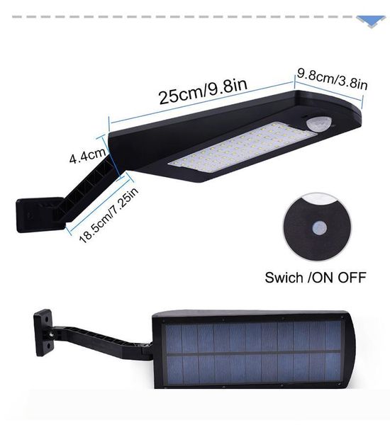 solar garden lamp 1000lm 66leds ip65 two angles rotatable pole outdoor wall light with 3 working modes
solar garden lamp 1000lm 66leds ip65 two angles rotatable pole outdoor wall light with 3 working modes