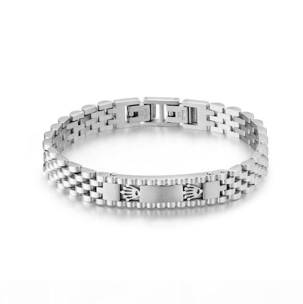 r style male and female hand act the role of3 bead titanium steel crown bracelet new personalized stainless steel couple bracelet, Black
r style male and female hand act the role of3 bead titanium steel crown bracelet new personalized stainless steel couple bracelet, Black