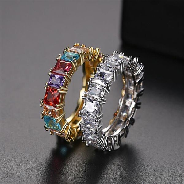 size 5-10 ins sell luxury jewelry 925 sterling silver&gold fill princess cut rainbow color cz diamond party women wedding band ring gift, Slivery;golden
size 5-10 ins sell luxury jewelry 925 sterling silver&gold fill princess cut rainbow color cz diamond party women wedding band ring gift, Slivery;golden