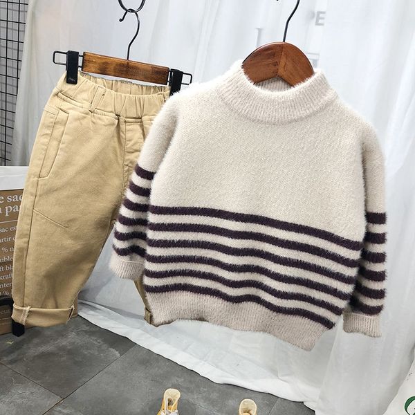 boy's spring pullover western style base shirt baby solid color single pullover sweater layer mink velvet sweater, Blue
boy's spring pullover western style base shirt baby solid color single pullover sweater layer mink velvet sweater, Blue