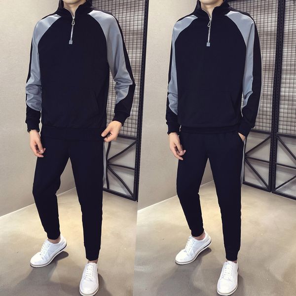 men's tracksuits 2021 men sets fashion autumn spring sportswear suit sweatshirt +sweatpants mens clothing 2 pieces slim tracksuit, Gray
men's tracksuits 2021 men sets fashion autumn spring sportswear suit sweatshirt +sweatpants mens clothing 2 pieces slim tracksuit, Gray