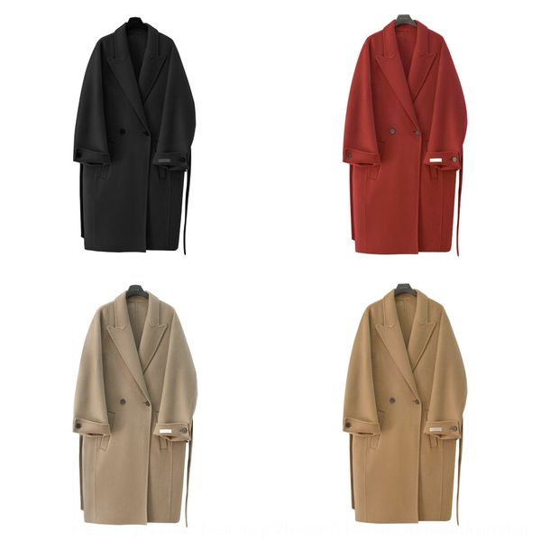 double-sided en women's mid-length slim slim 19 autumn and winter coat wool wool korean new double-breasted lace-up cashmere coat, Black
double-sided en women's mid-length slim slim 19 autumn and winter coat wool wool korean new double-breasted lace-up cashmere coat, Black