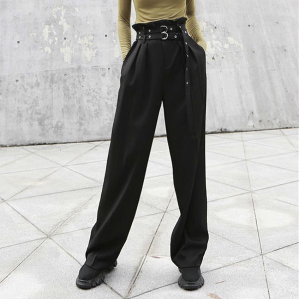 women's pants & capris belted woman wide leg fashion high waist loose casual female long trousers autumn clothings, Black;white
women's pants & capris belted woman wide leg fashion high waist loose casual female long trousers autumn clothings, Black;white