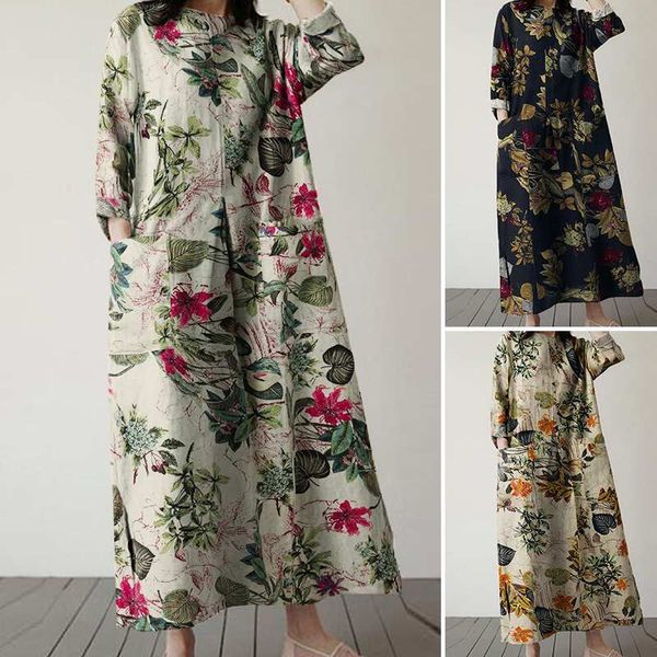casual dresses women's autumn sundress vintage printed dress zanzea 2021 floral maxi vestidos female long sleeve robe femme plus size, Black;gray
casual dresses women's autumn sundress vintage printed dress zanzea 2021 floral maxi vestidos female long sleeve robe femme plus size, Black;gray