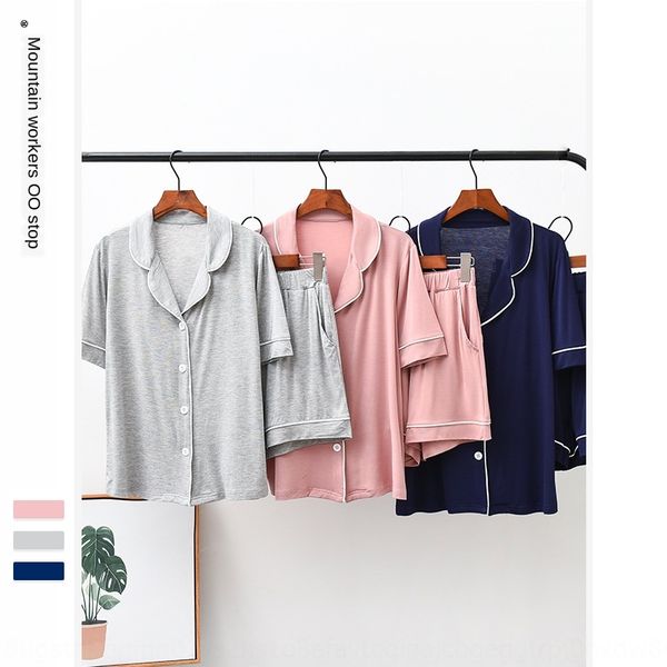 pajamas women's short-sleeved shorts basic lapel modal loose women's shorts clothing clothing large size home clothes suit, Blue;red
pajamas women's short-sleeved shorts basic lapel modal loose women's shorts clothing clothing large size home clothes suit, Blue;red