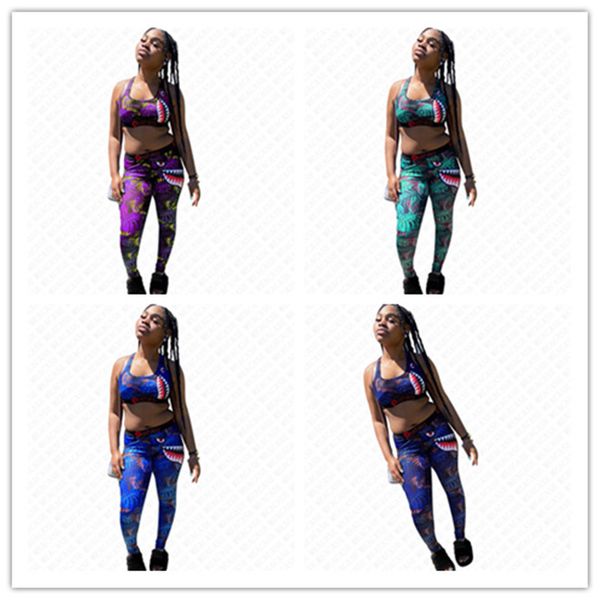 women shark swimsuit 2 piece sets push up vest tank bra + pants leggings designer swimwear cartoon tracksuit sports sweatsuit d72706, White
women shark swimsuit 2 piece sets push up vest tank bra + pants leggings designer swimwear cartoon tracksuit sports sweatsuit d72706, White