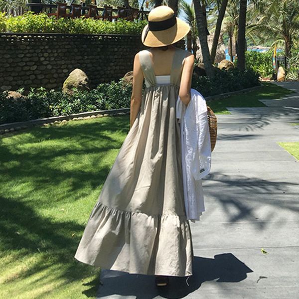 lanmrem korean overknee loose large size ruffles sleeveless camisole casual 2020 summer fashion new straps dress yg93102, Black;gray
lanmrem korean overknee loose large size ruffles sleeveless camisole casual 2020 summer fashion new straps dress yg93102, Black;gray