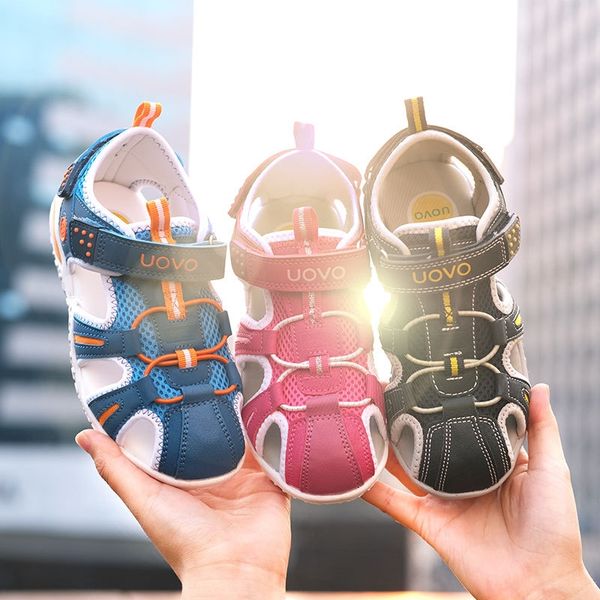 uovo baotou boys' 2020 new sandals shoes children medium and large children's korean children's shoes baby sandals female, Black;red
uovo baotou boys' 2020 new sandals shoes children medium and large children's korean children's shoes baby sandals female, Black;red