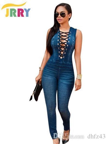 wholesale- jrry casual deep v neck women denim jumpsuit sleeveless long skinny pants ladies romper overall, Black;white
wholesale- jrry casual deep v neck women denim jumpsuit sleeveless long skinny pants ladies romper overall, Black;white