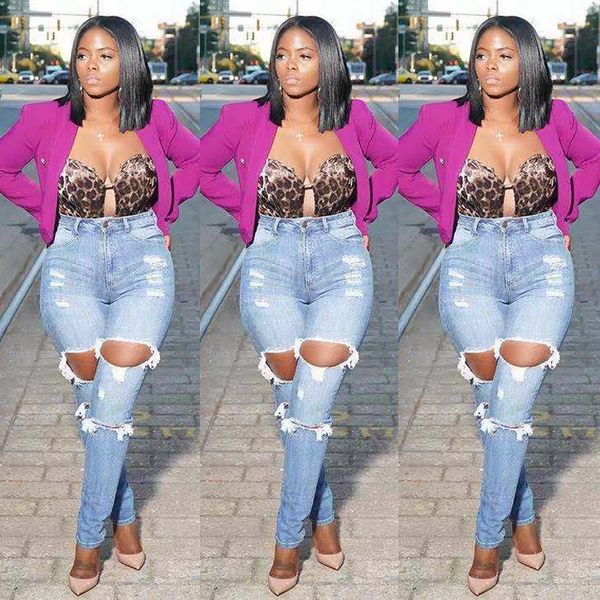 women's jeans denim pants streetwear high-waist hole ripped women button skinny dm001, Blue
women's jeans denim pants streetwear high-waist hole ripped women button skinny dm001, Blue