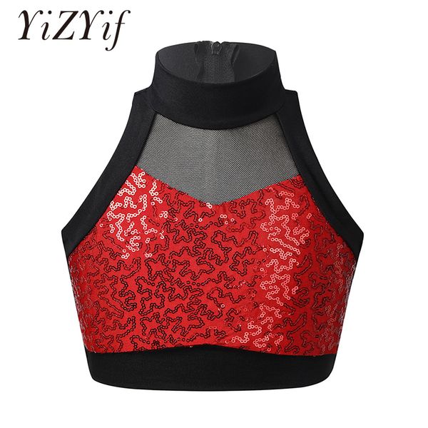 дети девушки vest top блестящая блестки рукавов сетки сращивания zipper танки crop top балет танец stage performance костюм танцевальные top, Black;red
дети девушки vest top блестящая блестки рукавов сетки сращивания zipper танки crop top балет танец stage performance костюм танцевальные top, Black;red