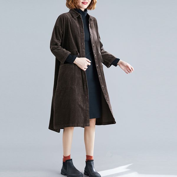 xuxi corduroy vintage windbreaker women autumn winter thin single breasted irregular high waist turn-down collar coat fz2376, Tan;black
xuxi corduroy vintage windbreaker women autumn winter thin single breasted irregular high waist turn-down collar coat fz2376, Tan;black