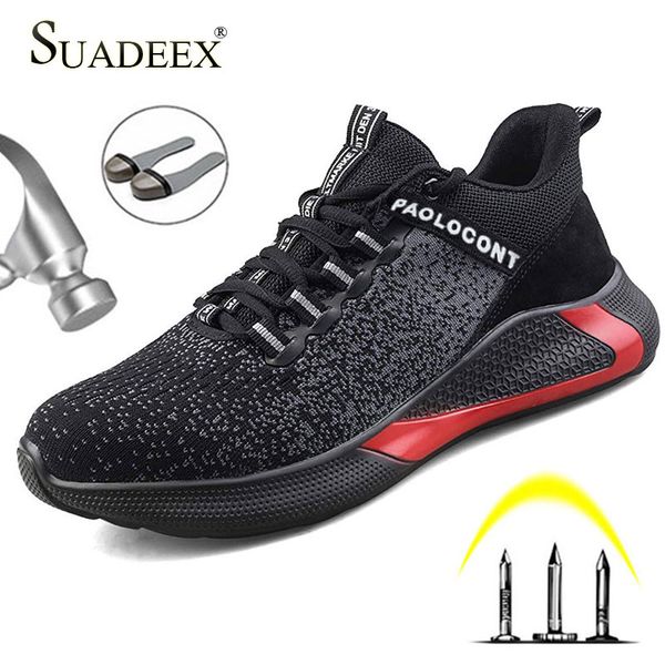 suadeex new men safety work shoes boots male breathable construction work shoes steel toe indestructible safety boots, Black
suadeex new men safety work shoes boots male breathable construction work shoes steel toe indestructible safety boots, Black