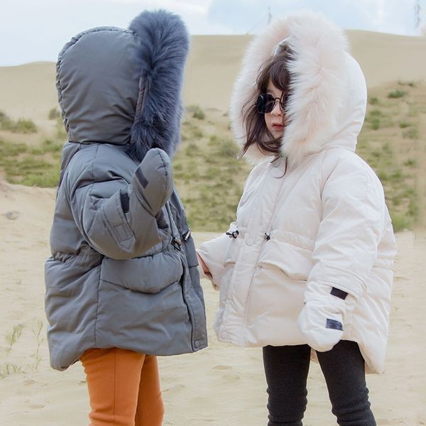 winter children's baby white duck boys gloves down jacket and girls korean style mid-length large fur collar gloves down jacket, Blue;gray
winter children's baby white duck boys gloves down jacket and girls korean style mid-length large fur collar gloves down jacket, Blue;gray