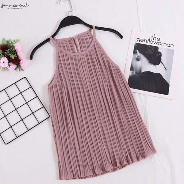 womens clothing 2020 pleated halter sling casual womens clothing summer multicolor chiffon sleeveless drop shipping, White
womens clothing 2020 pleated halter sling casual womens clothing summer multicolor chiffon sleeveless drop shipping, White
