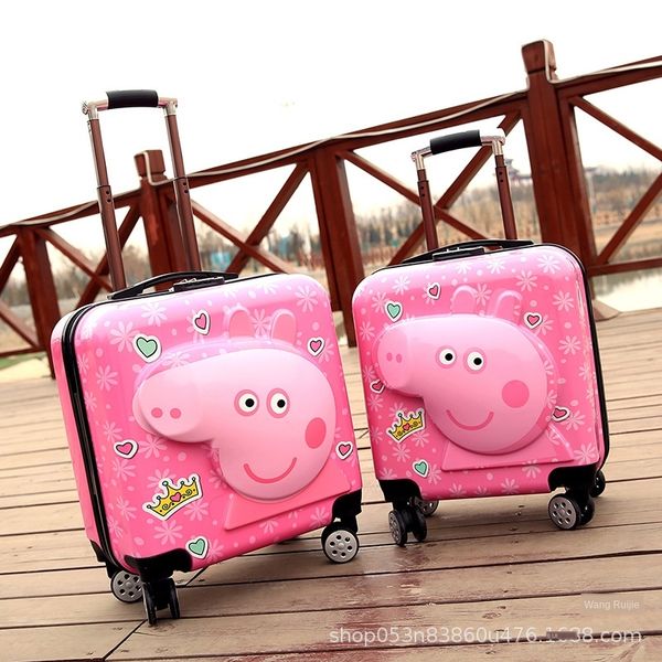 18-inch 20-inch children's trolley suit suitcase new pig boy girl children's gift trolley case, White
18-inch 20-inch children's trolley suit suitcase new pig boy girl children's gift trolley case, White