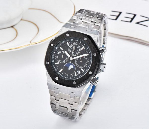men women luxe wrist watches classic style 41mm stainless steel sapphire mens casual watches factory watch 02, Slivery;brown
men women luxe wrist watches classic style 41mm stainless steel sapphire mens casual watches factory watch 02, Slivery;brown