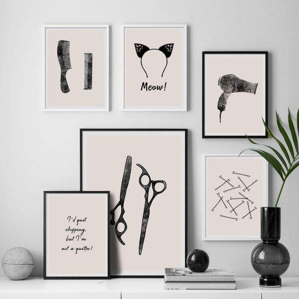 hair accessories and hair cutting tools canvas painting comb scissors cat ear headband poster and print wall art hair salon deco
hair accessories and hair cutting tools canvas painting comb scissors cat ear headband poster and print wall art hair salon deco