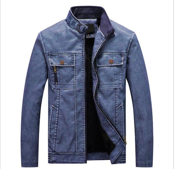 mens stand collar pu leathers men 6xl high fashion pocket zipper fly faux leather man patchwork add cashmere jackets, Black
mens stand collar pu leathers men 6xl high fashion pocket zipper fly faux leather man patchwork add cashmere jackets, Black