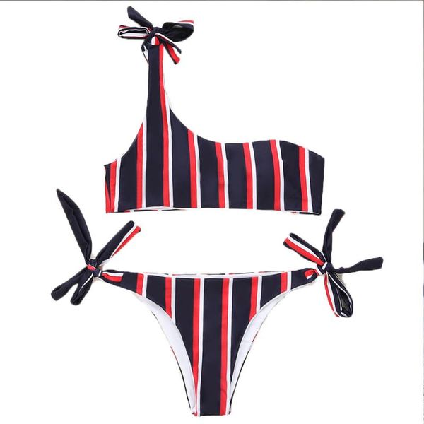 two-piece suits women fashion one-shoulder lace-up printed split swimsuit bikini set
two-piece suits women fashion one-shoulder lace-up printed split swimsuit bikini set