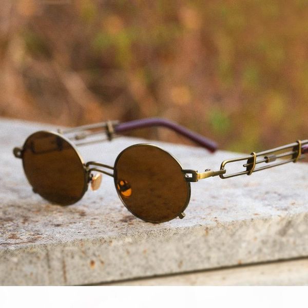 2020 retro steampunk sunglasses round designer steam punk metal shields sunglasses men women uv400, White;black 
2020 retro steampunk sunglasses round designer steam punk metal shields sunglasses men women uv400, White;black