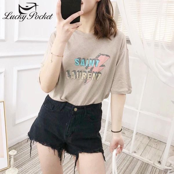ladies summer letter print cotton t-shirt fashion casual o-neck short sleeve tees women loose brand tshirt y682 y19072601, White
ladies summer letter print cotton t-shirt fashion casual o-neck short sleeve tees women loose brand tshirt y682 y19072601, White