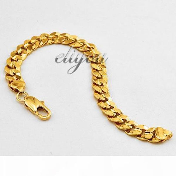 9mm new fashion jewelry men women curb cuban link chain 18k yellow gold filled bracelet gold jewellery c08 yb, Black
9mm new fashion jewelry men women curb cuban link chain 18k yellow gold filled bracelet gold jewellery c08 yb, Black