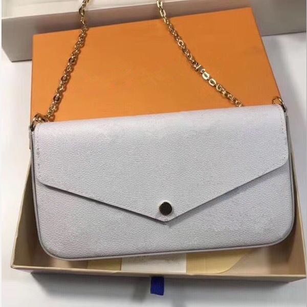 new fashion p0chette fellcle bag chain three piece wallet genuine leather clutch handbag with dust bag and box
new fashion p0chette fellcle bag chain three piece wallet genuine leather clutch handbag with dust bag and box