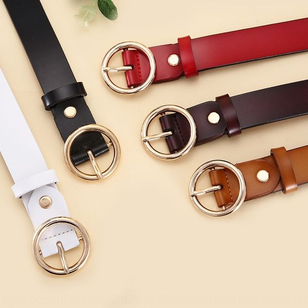 new women's genuine leather fashion all-match cowhide round new and spicy belt buckle women's thin belt, Black;brown
new women's genuine leather fashion all-match cowhide round new and spicy belt buckle women's thin belt, Black;brown