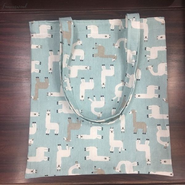 casual yile 1pc cotton fabric linen eco shopping tote shoulder bag print alpaca light blue yl9128c
casual yile 1pc cotton fabric linen eco shopping tote shoulder bag print alpaca light blue yl9128c