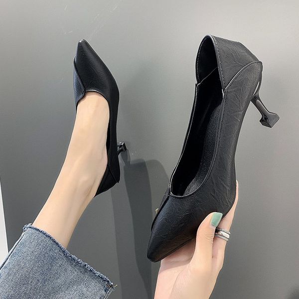 fine heeled shoes 2020 beige high heels shallow mouth slip om pointed pumps sandals ladies work dress professional lace-up, Black
fine heeled shoes 2020 beige high heels shallow mouth slip om pointed pumps sandals ladies work dress professional lace-up, Black