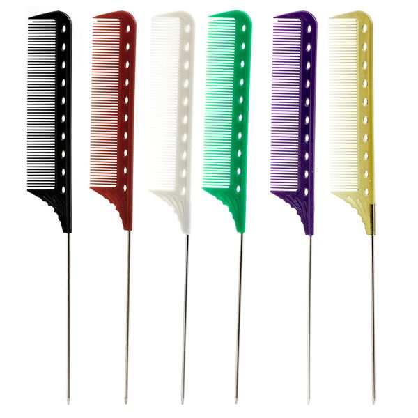 hair tail comb with stainless steel hair styling barber hairdressing comb anti static salon in 6 colors, Silver
hair tail comb with stainless steel hair styling barber hairdressing comb anti static salon in 6 colors, Silver