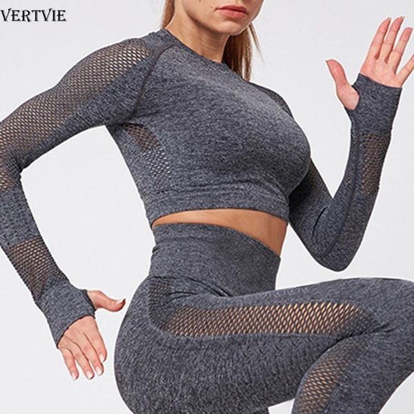 vertvie women seamless rib yoga set gym outfits fitness leggings crop shirts sport suit women long sleeve tracksuit active wear, White;red
vertvie women seamless rib yoga set gym outfits fitness leggings crop shirts sport suit women long sleeve tracksuit active wear, White;red