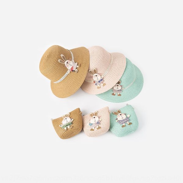 2020 new tourism sunscreen straw sun hat cute rabbit bag children's straw hat set, Blue;gray
2020 new tourism sunscreen straw sun hat cute rabbit bag children's straw hat set, Blue;gray