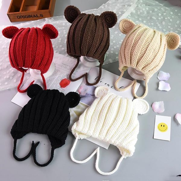 newborn boys girl warm bear ears beanie hat baby kids cute bobble cap infant baby soft knitted winter warm toddler string hats, Yellow
newborn boys girl warm bear ears beanie hat baby kids cute bobble cap infant baby soft knitted winter warm toddler string hats, Yellow