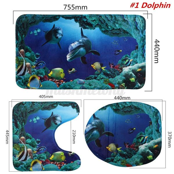 3шт / set non-slip blue sea ocean пьедестал ковер + крышка туалет обложка + коврик для ванной
3шт / set non-slip blue sea ocean пьедестал ковер + крышка туалет обложка + коврик для ванной