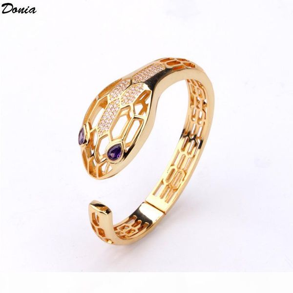 donia jewelry three color electroplating exaggerated micro inlay zircon hollow snake shaped copper bracelet individual enterprising animal g, Black
donia jewelry three color electroplating exaggerated micro inlay zircon hollow snake shaped copper bracelet individual enterprising animal g, Black