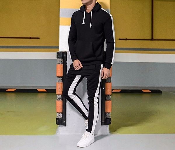 sports leisure brand stitching muscle men's new sports leisure fashion muscle men's new suit brand stitching fashion suit, White;black
sports leisure brand stitching muscle men's new sports leisure fashion muscle men's new suit brand stitching fashion suit, White;black