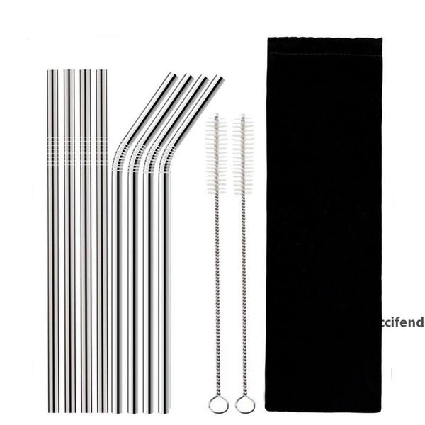 6 *265mm stainless steel straw bend and straight reusable drinking straw cleaner brush home party barware accessories
6 *265mm stainless steel straw bend and straight reusable drinking straw cleaner brush home party barware accessories