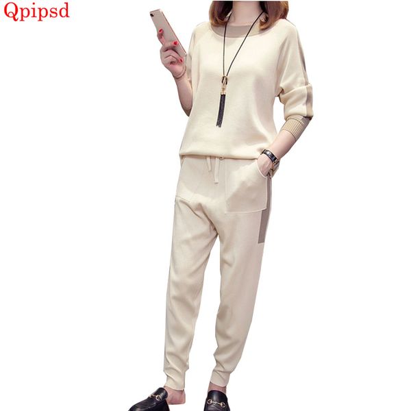 large size loose women's knitted 2 piece sporting suit 2020 spring autumn casual sets female long sleeve pullover+long pant sets, Gray
large size loose women's knitted 2 piece sporting suit 2020 spring autumn casual sets female long sleeve pullover+long pant sets, Gray