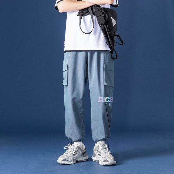 new fashion youth loose large casual straight-tube overalls dazzle color reflection printing chameleon nine-point trousers, Black
new fashion youth loose large casual straight-tube overalls dazzle color reflection printing chameleon nine-point trousers, Black
